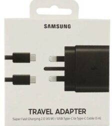 Samsung 25W PD USB-C Black UK Wall Charger - For Samsung Galaxy S22 Plus